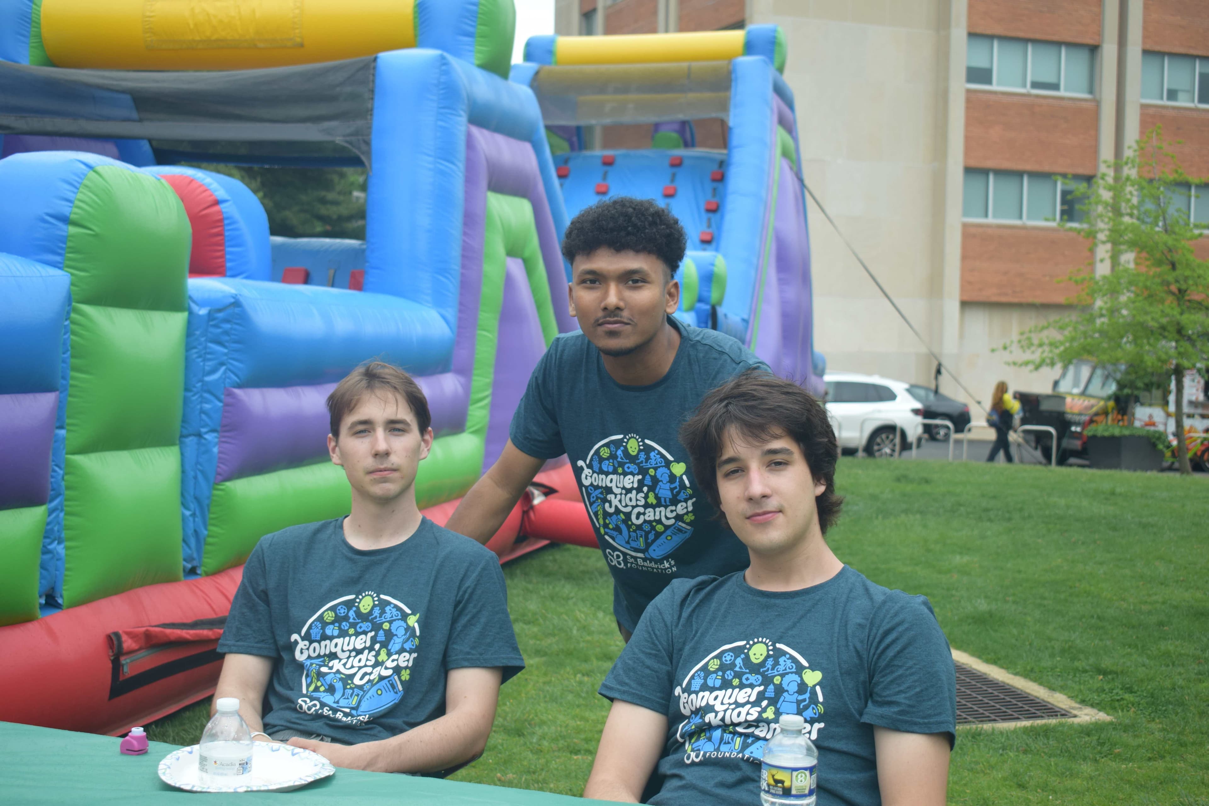 Volunteering at St. Baldrick's carnival with Sigma Phi Epsilon brothers